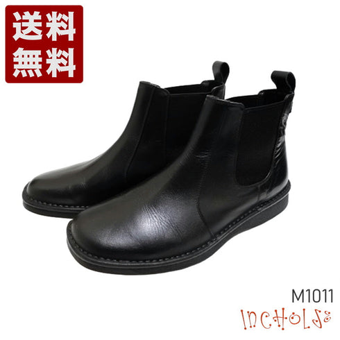 【インコルジェ M1011 ブラック】メンズインコルジェ チェルシーブーツ